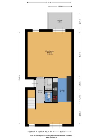 Floorplan - Van Speijkstraat 59, 2041 KM Zandvoort